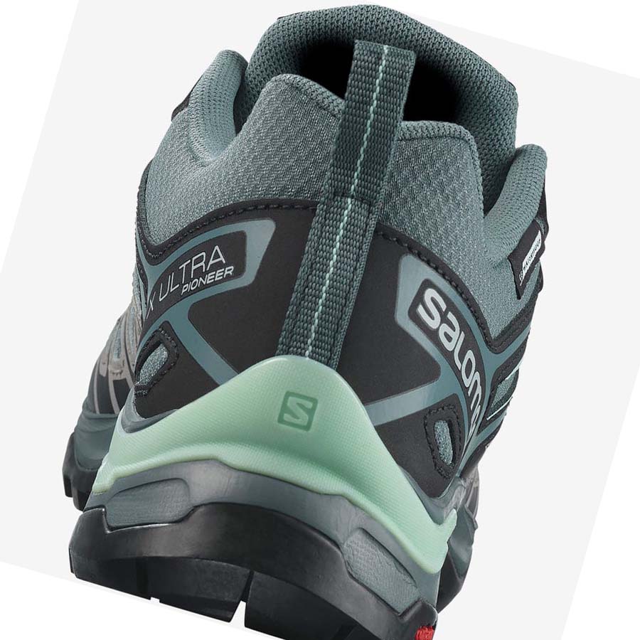 Tenis Senderismo Salomon WoX ULTRA PIONEER CLIMASALOMON™ WATERPROOF Mujer Verdes | MX 2794AHK